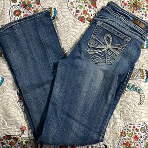 Size 11 jeans from wallflower cute back and are very comfortable